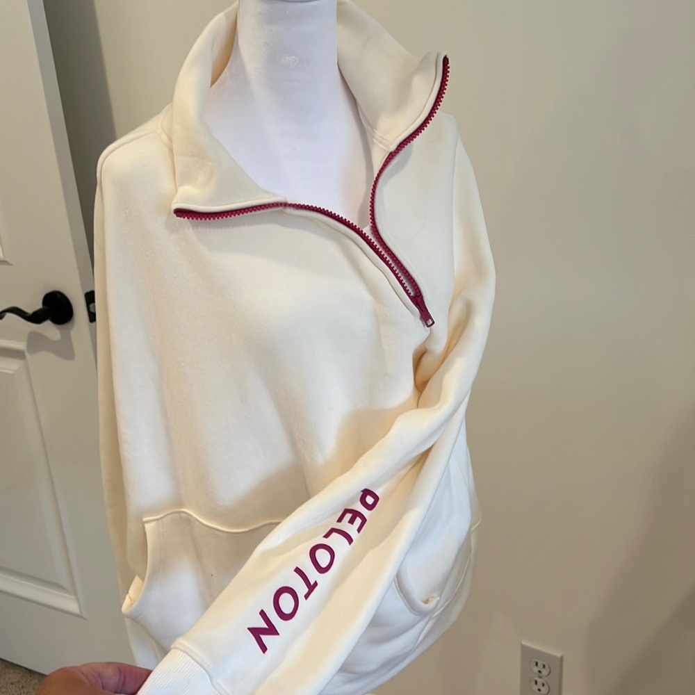 Peloton cream sweatshirt